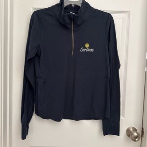 RHONE Navy Athletic Quarter-Zip Pullover with Subtle Logo